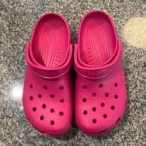 Hot pink crocs